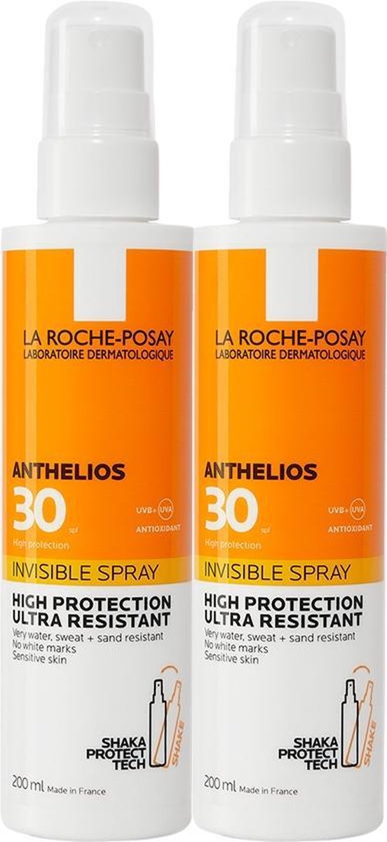 La Roche-Posay Anthelios Onzichtbare Zonnebrand Spray SPF30 - 2x200ml