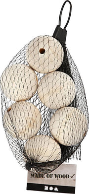 Wooden Bead. 40 mm. 7 mm. grass wood. 6 pc
