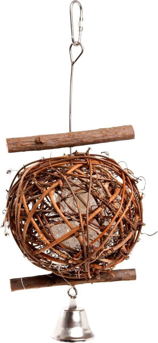 Wooden bird ball 10 cm diameter