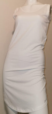 Dames kleedje t-shirt zonder mouwen wit Small