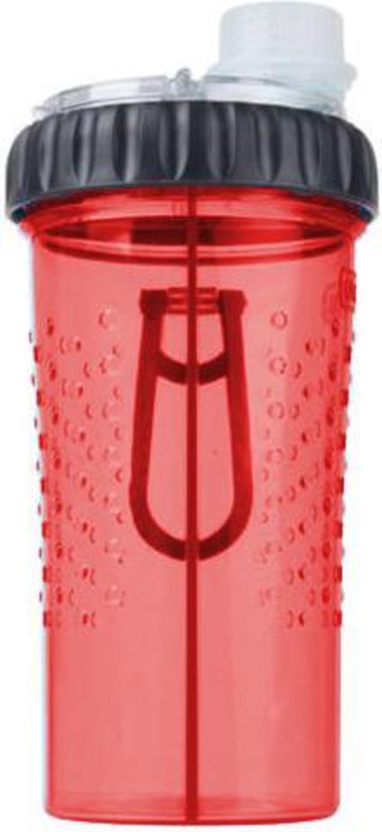 Popware Hondenreisfles Snack-duo Drinken/voer 437 Ml Rood