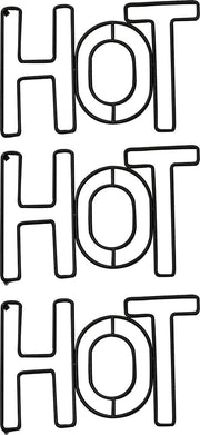 Onderzetter HOT - zwart - set 3 stuks