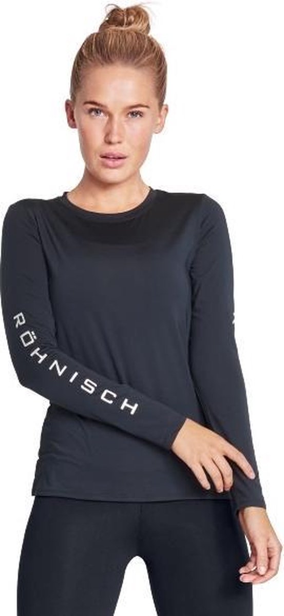 Röhnisch Sportshirt Heritage Dames Polyester Zwart Maat Xl