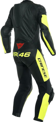 Dainese VR46 Tavullia Perforated Black Fluo Yellow One Piece Racing Suit 54