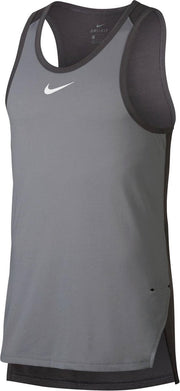 Nike Breathe Elite  Sportshirt performance - Maat M  - Mannen - grijs/donker grijs