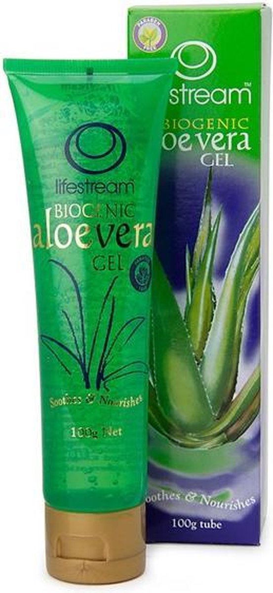 Lifestream Biogenic Aloë Vera Gel - Organically Grown - Tube100 gr. Huid herstellend - Jeuk Processierups - Verzachtend na zonverbranding