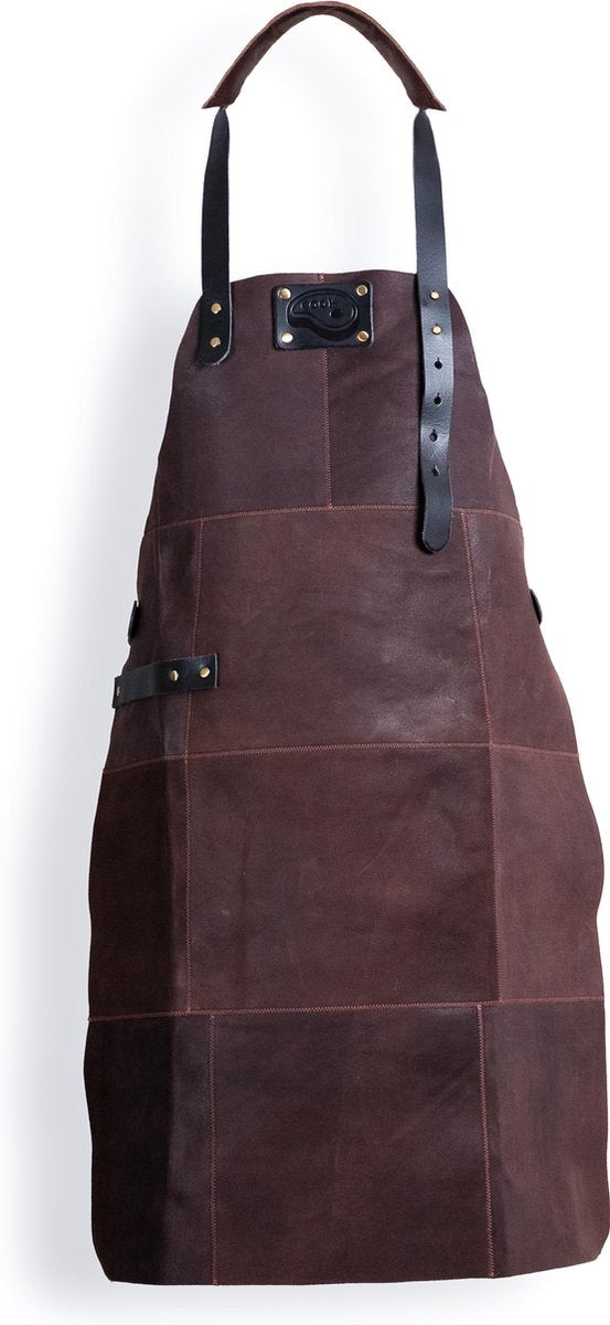 BBQ Schort - Leer - 81x56cm - Bruin