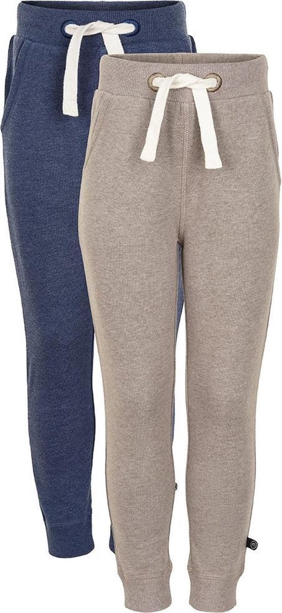Minymo Joggingbroek Jongens Katoen Grijs/blauw 2-delig Mt 128