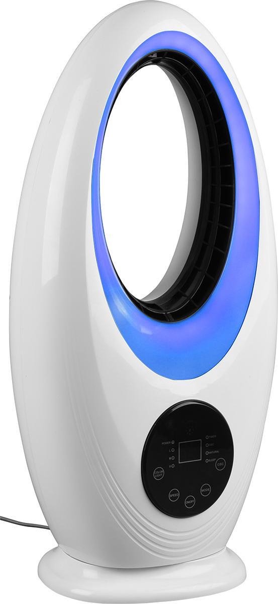 Ventilator - Torna Anvio - 3W - Torenventilator - Afstandsbediening - Timer - Staand - RGBW - Rond - Wit - Kunststof