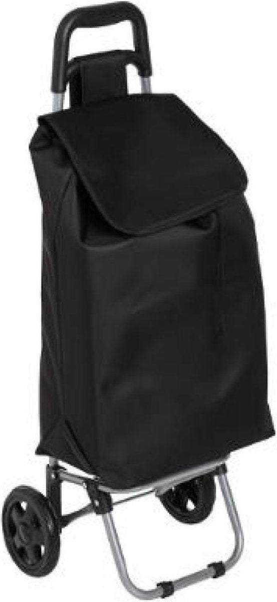 Five® Aquarel - Boodschappentrolley - Zwart - Met wielen | 27cm hoog