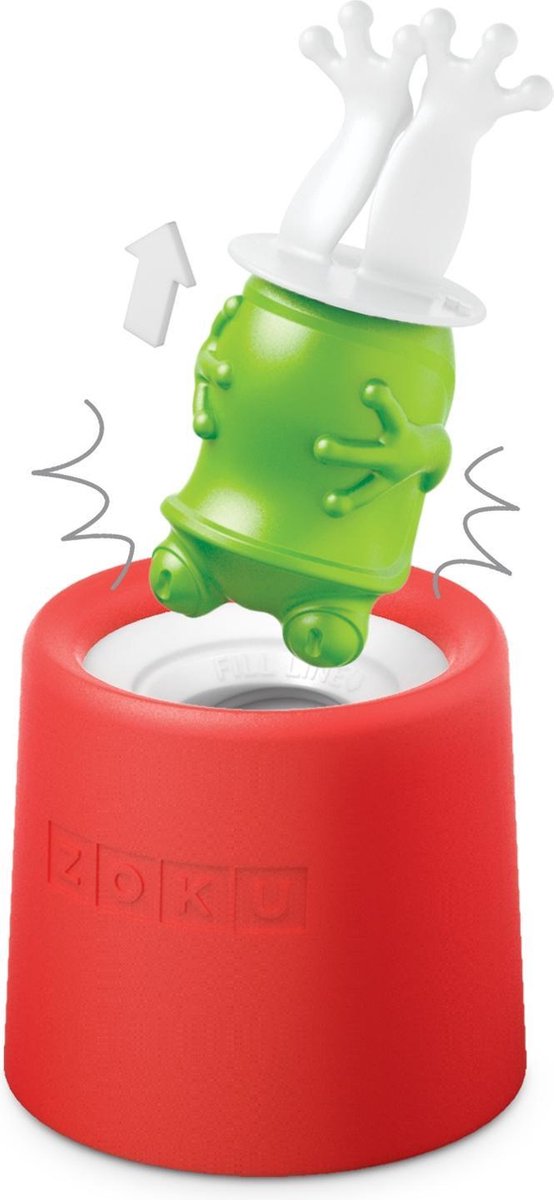 ZOKU Icelolly Pop Maker Rood Kikker