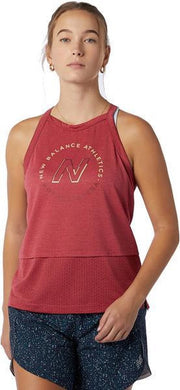 New Balance Hybrid Singlet Dames - rood - maat M