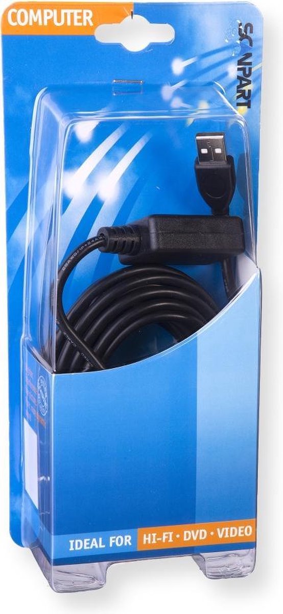 Scanpart Usb Kabel A(m)-a(f) Actief 4.8m
