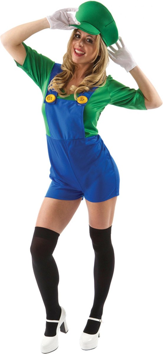 Angel's - Kort groen loodgieter kostuum voor dames - Large - Volwassenen kostuums