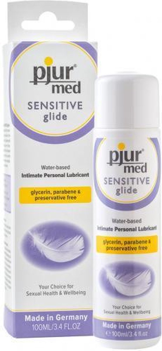 Pjur Sensitive Glide - 100 ml | Waterbasis | Vrouwen | Mannen | Smaak | Condooms | Massage | Olie | Condooms |  Pjur | Anaal | Siliconen | Erotische | Easyglide