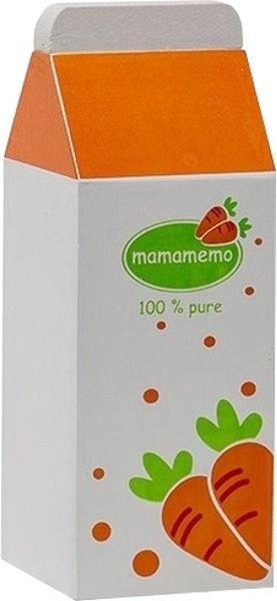 Mamamemo Wortelsap Hout 12 Cm Oranje