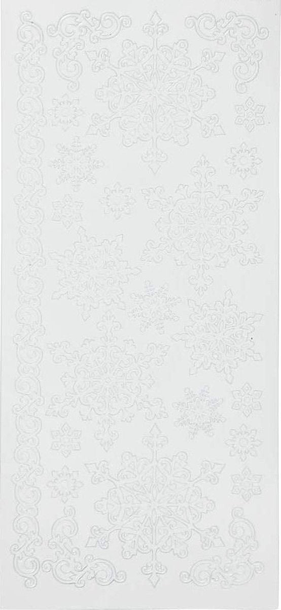 Creative Stickervel Sneeuwvlokken Junior 23 Cm Folie Wit