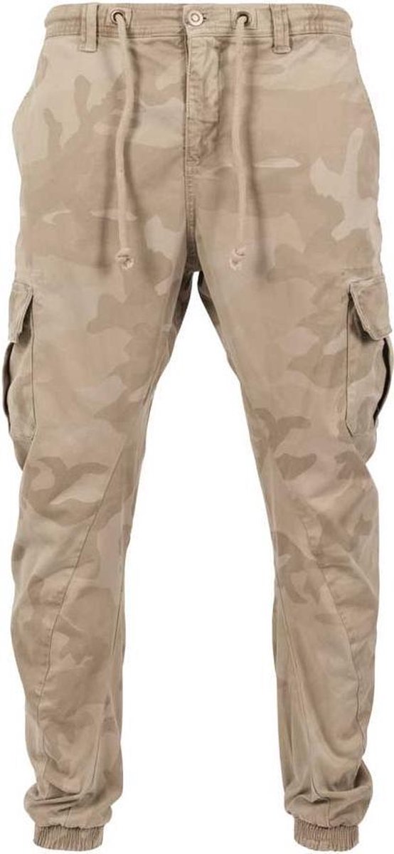 Urban Classics Heren joggingbroek -2XL- Camo Cargo Beige