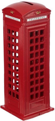 Rode Telefooncel Londen Spaarpot Hoogte 18cm Breedte 6.5cm Diepte 6.5cm