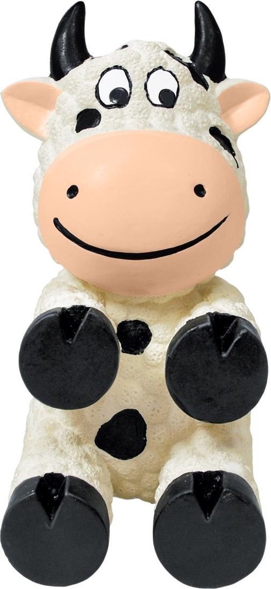 Kong wiggi cow - hond - speelgoed - small - zwart/wit