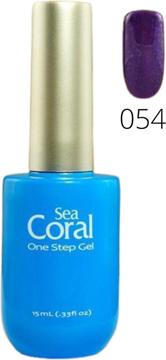 SeaCoral | No Wipe Gellak | Zonder Kleeflaag | Paars | Droogt met UV/LED lamp | 054