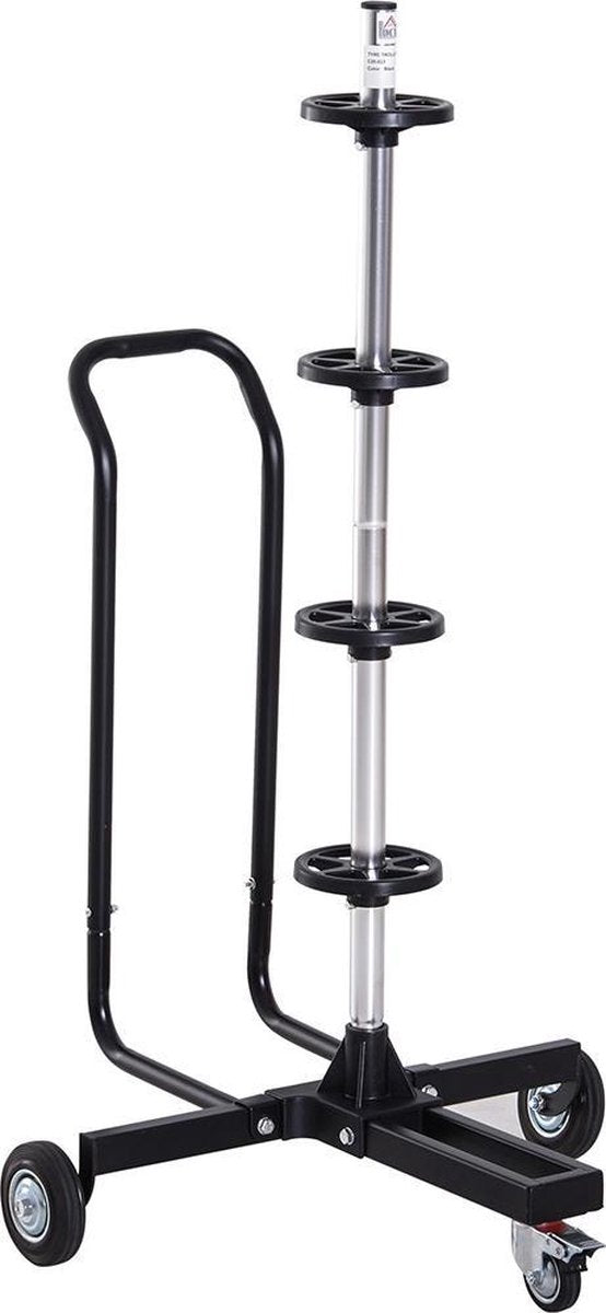 HOMCOM Velgenboom verrijdbaar voor 4 banden 240 mm