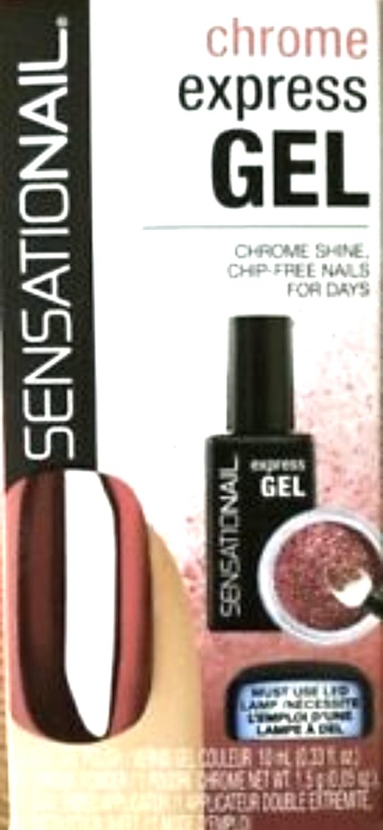 Sensationail Chrome Express Gel Rose Gel 10ml+Poeder