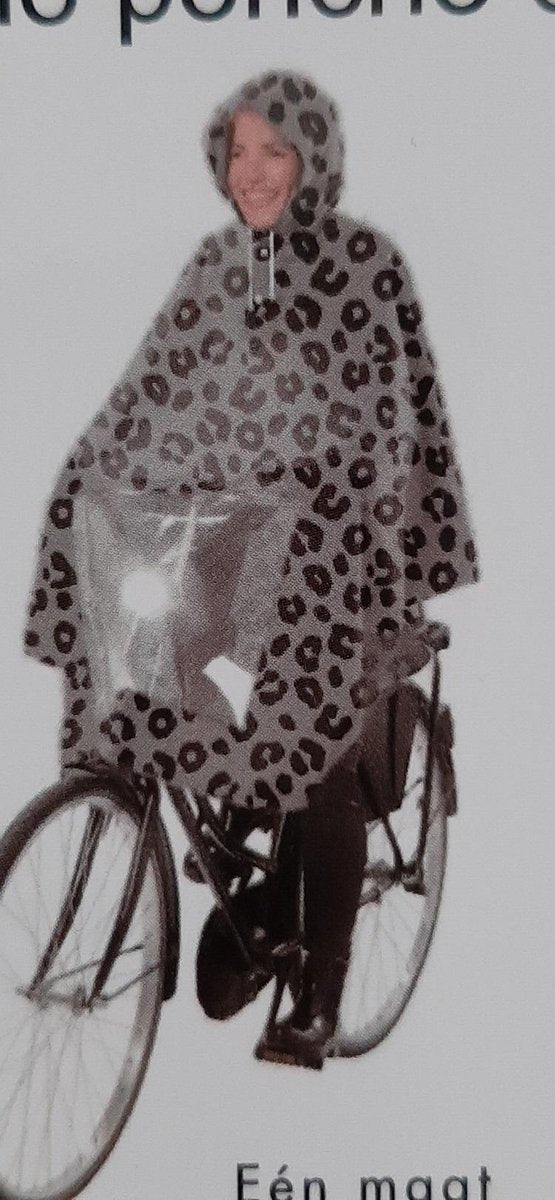 regenponcho panterprint - fietsponcho - regencape - poncho