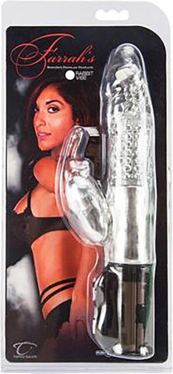 Celebrity Series Farrah 7X Rabbit Vibe - Transparent - Rabbit Vibrators - Happy Easter!