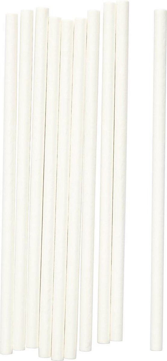 Cchobby Lolliestokjes 10 Cm Wit 30 Stuks