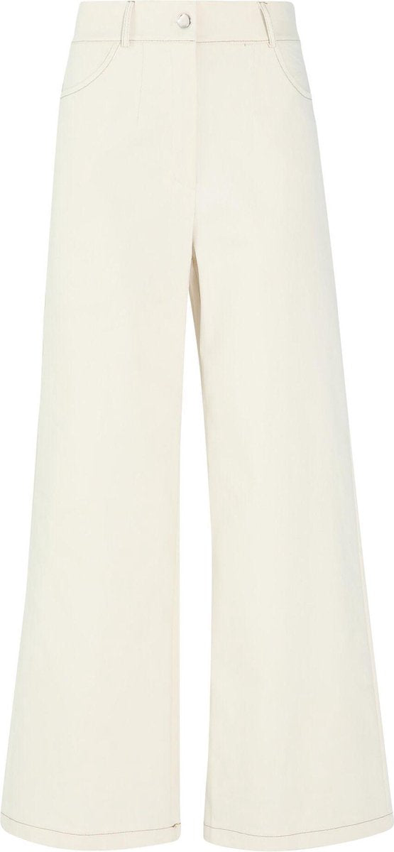 Cassis - Flared broek in katoen - Ecru