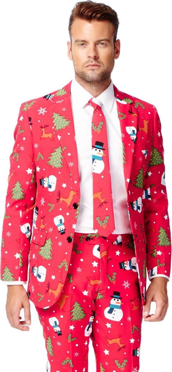 OppoSuits Christmaster - Mannen Kostuum - Rood - Kerst - Maat 62