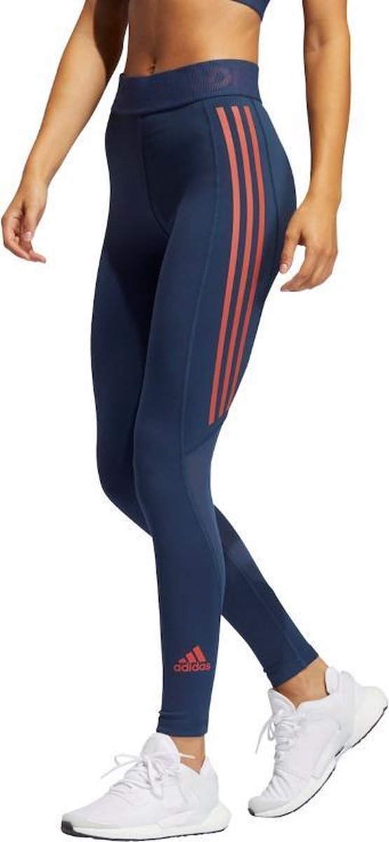 Adidas TF L 3S T dames hardloopbroek lang blauw