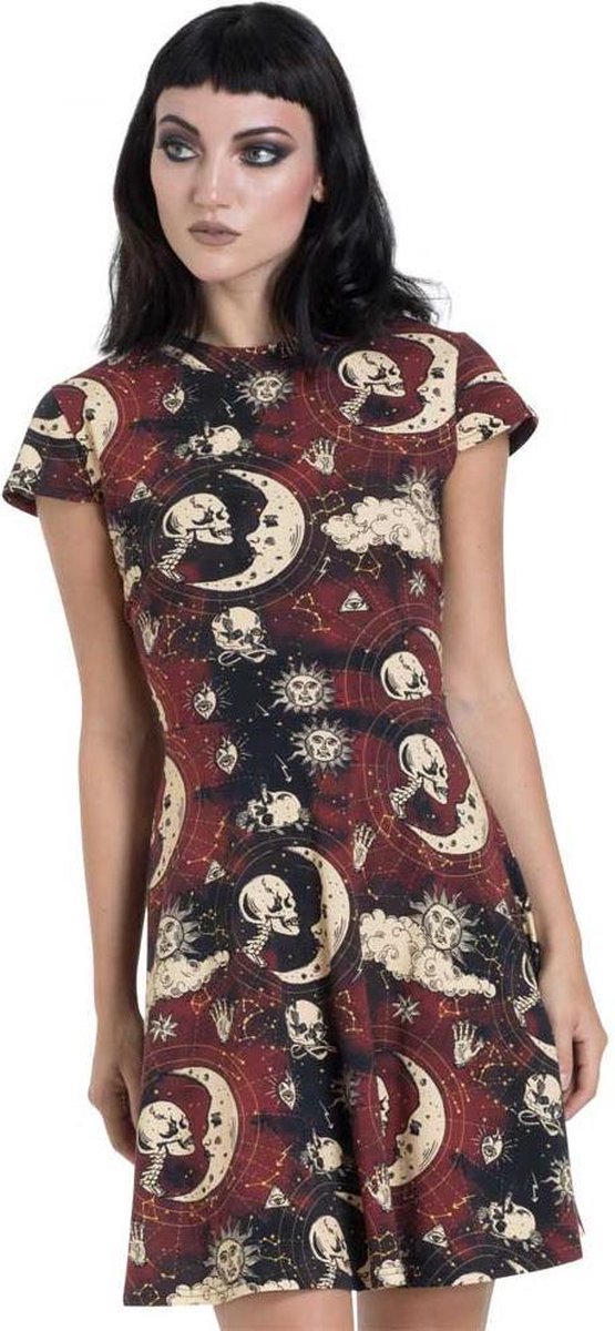 Jawbreaker Skater jurk -XL- Moonstone Schedel en maan Rood