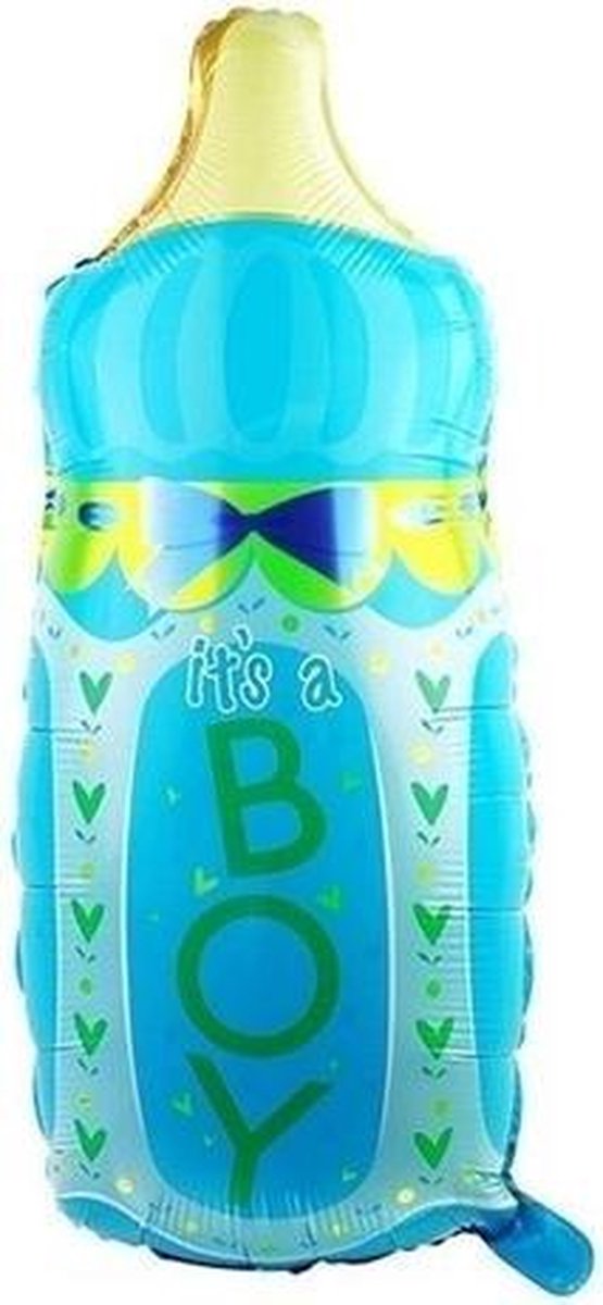 Grote XL blauwe fles its a boy ballon voor geboorte jongen 78 cm