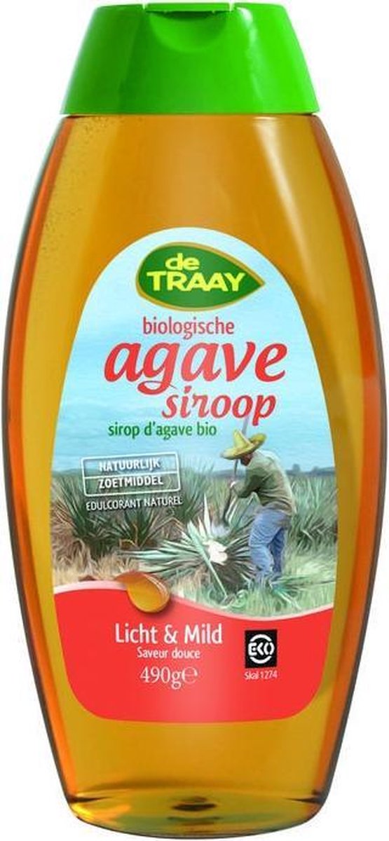 Agavesiroop De Traay - Fles 490 gram - Biologisch