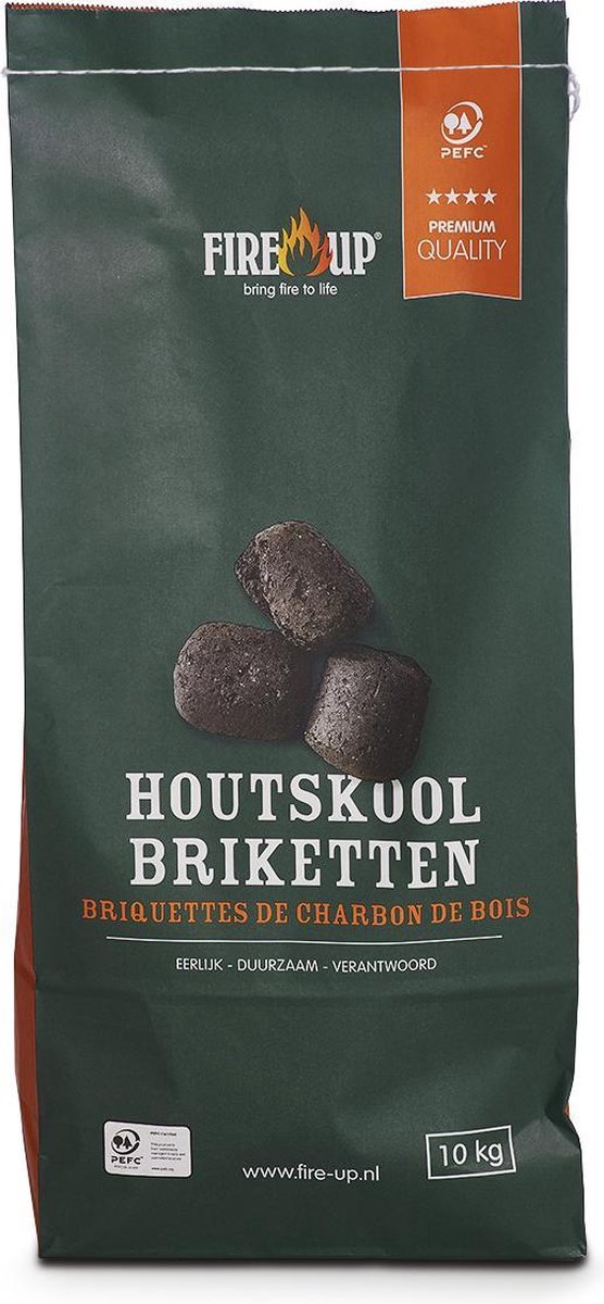 Fire-Up Premium Houtskoolbriket 10 kg
