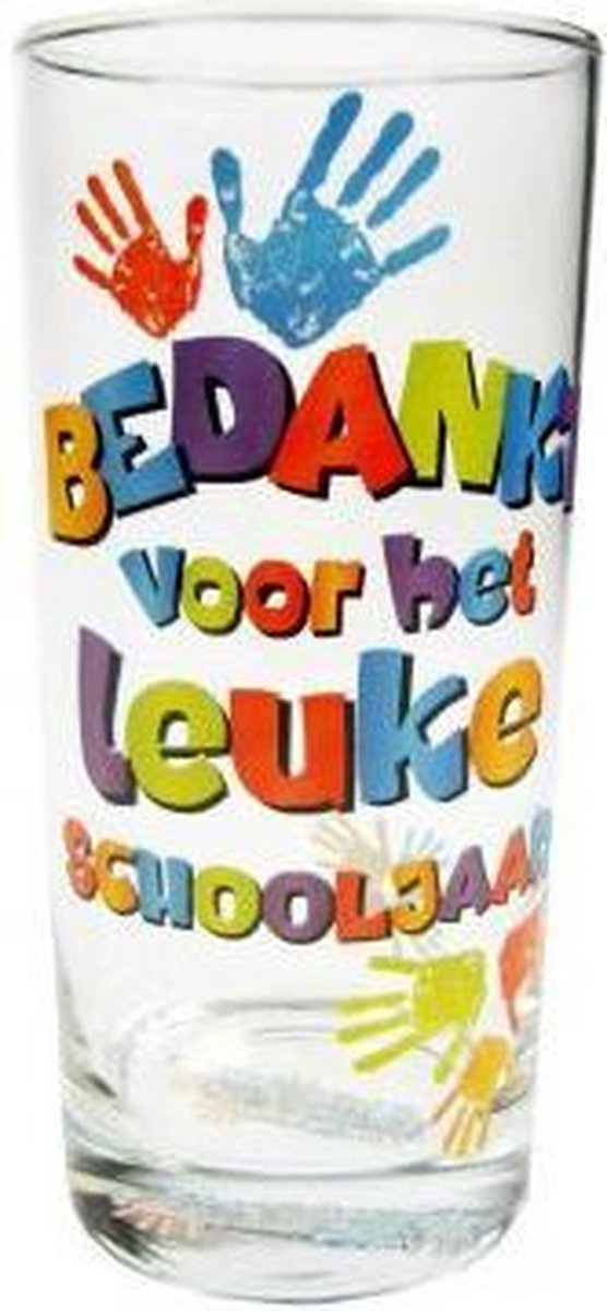 Bedankt voor het leuke schooljaar glas