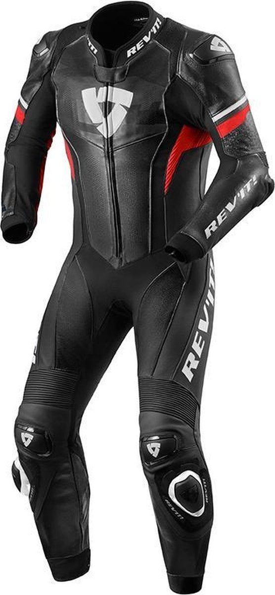 REV'IT! Hyperspeed Black Neon Red Motorcycle Suit 54