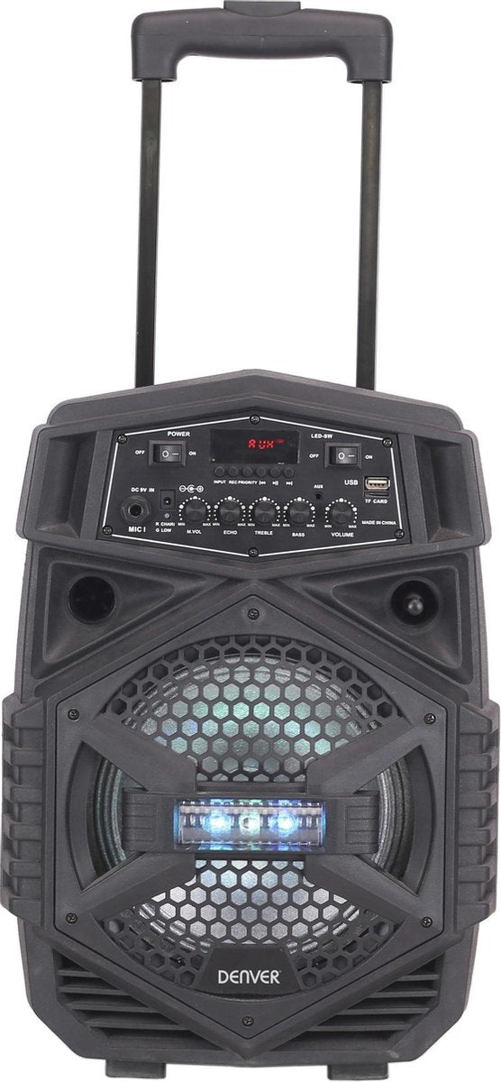 Denver TSP-110 - 8" Bluetooth trolley speaker - Zwart