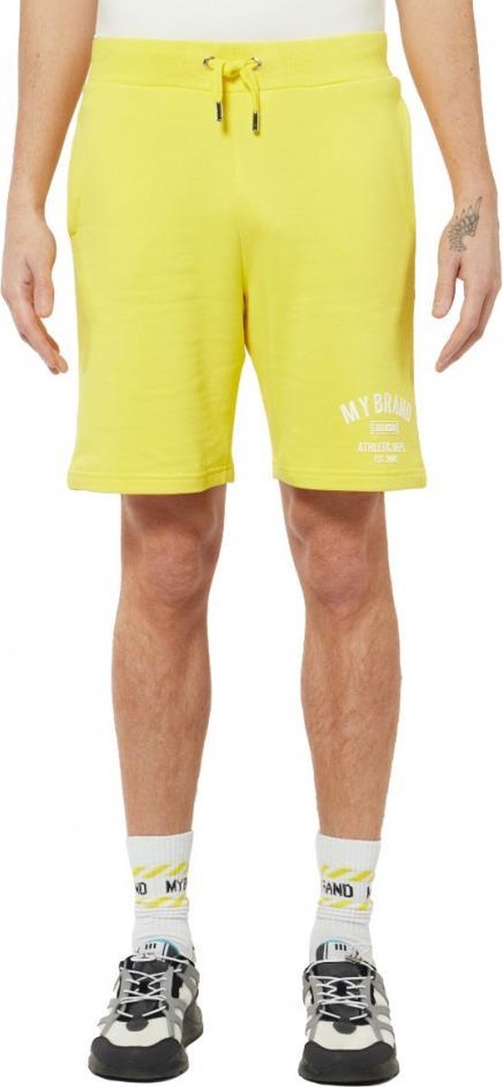 My Brand Basic Varsity Short - My Brand Korte Broek - Yellow - Maat L