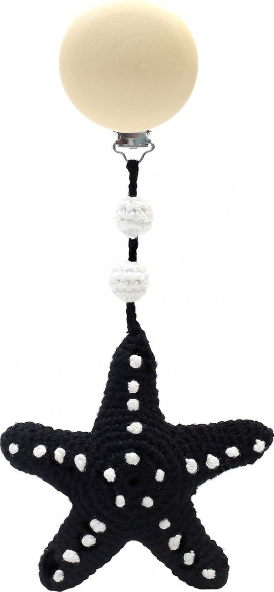 Naturezoo Kinderwagenhanger Zeester 20 Cm Zwart