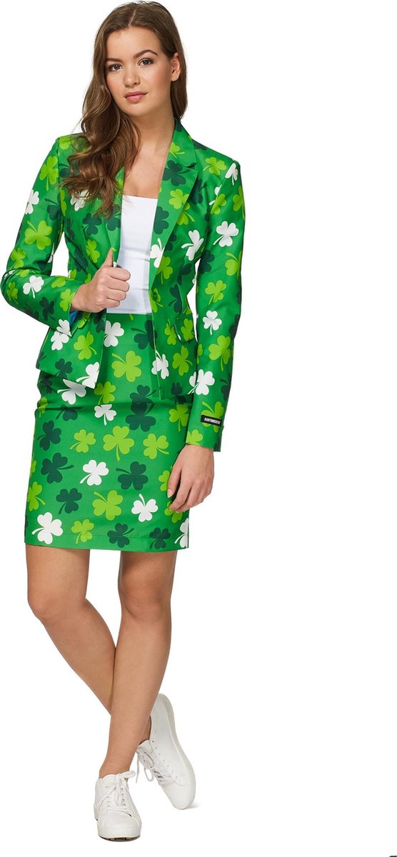 Suitmeister St Patrick's Day Clovers - Vrouwen Kostuum - Groen - Feest - Maat 44-46