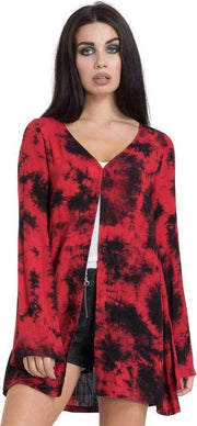 Jawbreaker Cardigan -S- Tie-Dye kimono Rood