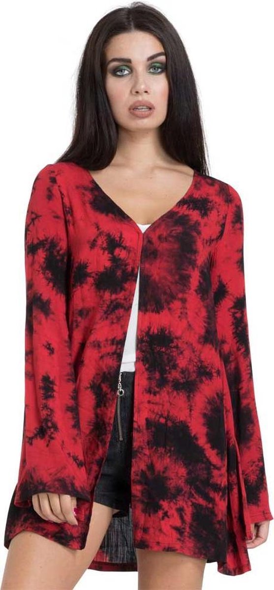 Jawbreaker Cardigan -S- Tie-Dye kimono Rood
