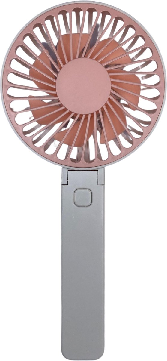 Garpex® Draagbare Mini Ventilator en Tafelventilator 2 in 1 - Met Gratis Oplaadbare Batterij en USB Kabel - Hand Ventilator en Bureau Ventilator - USB Ventilator - Tafel Ventilator - Roze