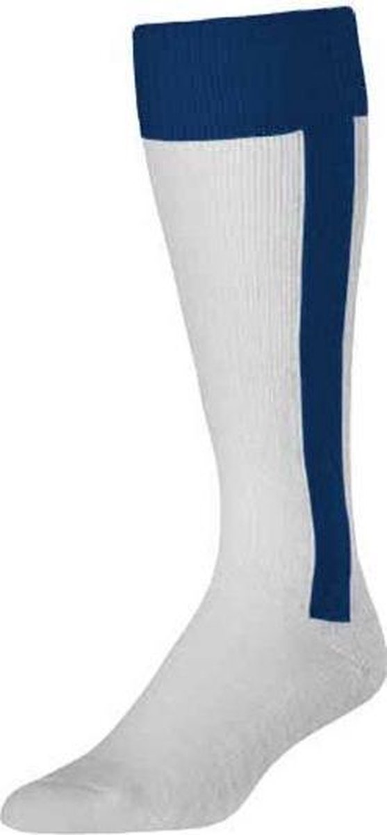 TCK - Honkbal Sokken - 2in1 Baseball Sokken - Volwassenen - Wit/Navy Blauw - Large