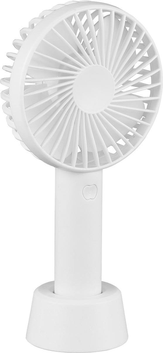 Ventilator met Water op Batterijen - Trion Wando - Mini Tafelventilator - USB Oplaadbaar - Rond - Mat Wit - BES LED