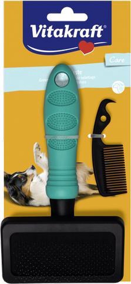 Vitakraft - Verzorgingsborstel - Hondenborstel - Kattenborstel - Inclusief Kam
