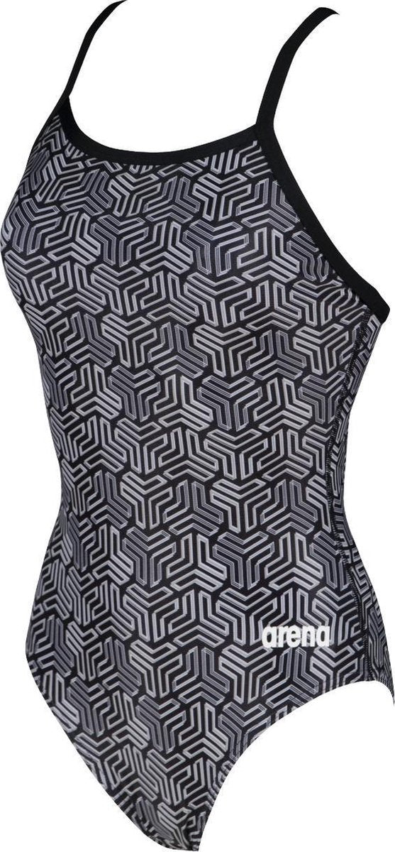 Arena - Kikko Light Drop Back One Piece - Zwart/Multi